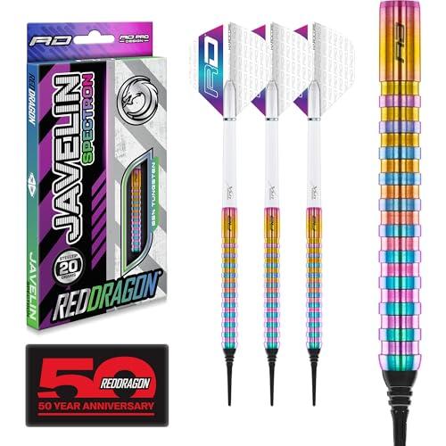 RED DRAGON Javelin Spectron Set di Freccette in tungsteno Softip Premium da 18 Grammi con Alette e steli