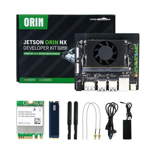 Yahboom Jetson Orin NX Development Kit 157 Tops WiFi 256GB SSD Ubuntu 22.04 System AI Smart Robot Kit Heat Dissipation Suitable for Electronic Projects, Programmierung (Orin NX 16GB Dev kit)