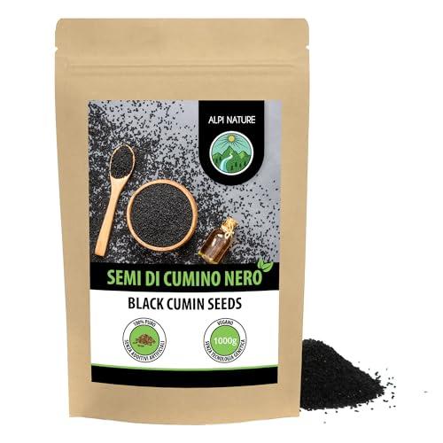 Alpi Nature Semi di Cumino Nero 1kg, Semi di Cumino Nero Interi per Cucina e Pasticceria