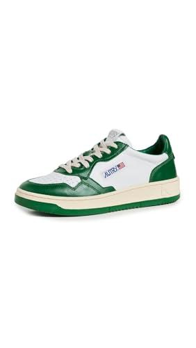 Autry Sneakers basse da uomo Medalist in pelle, bianco/verde, 42 EU