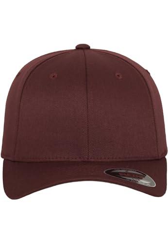 Flexfit 6277-Flexfit Wooly Combed, Cappellino da baseball Unisex - Adulto, Rosso (Maroon), XXL