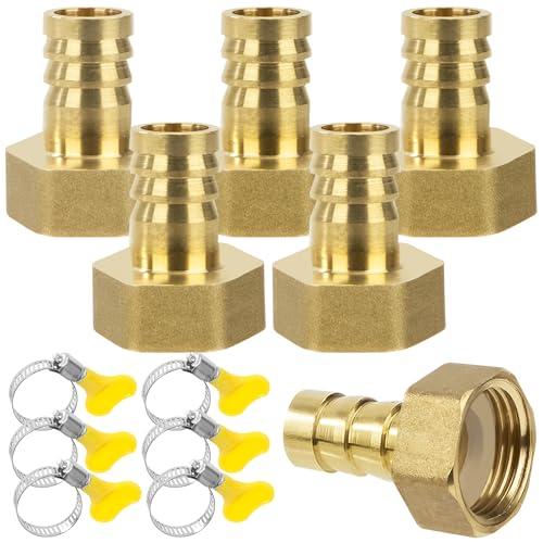 Filettatura Tubo Connettore, 6 Pezzi 16 mm Barb x 3/4