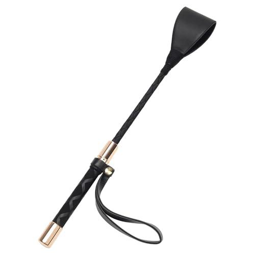 Ieron Crop Nero per Cavallo da 30 cm con Manico in Gel Antiscivolo