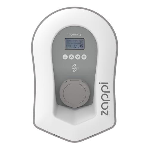 myenergi zappi222UW Wallbox mit Steckdose, ohne Ladekabel, Typ 2, 22kW, 32A, 3-phasig, Weiß