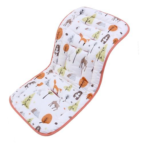 Miracle Baby Riduttore Passeggino Universale Neonato,Copriseduta per Passeggini,Morbido & Reversibile in Puro Cotone Copri Seggiolino Auto,Infant Cuscino Pad (Volpe)