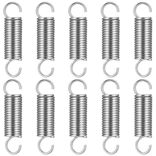 Molla di Tensione in Acciaio Inox con Doppio Gancio, 10 Pezzi, Molla di Tensione, Molla a Spirale, Diametro del Filo 0,06