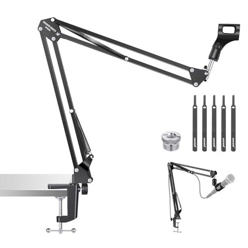 NEEWER Basics Supporto Braccio per Microfono, Boom Mic Arm a Forbice Sospeso da Tavolo con Clip e Adattatore 3/8