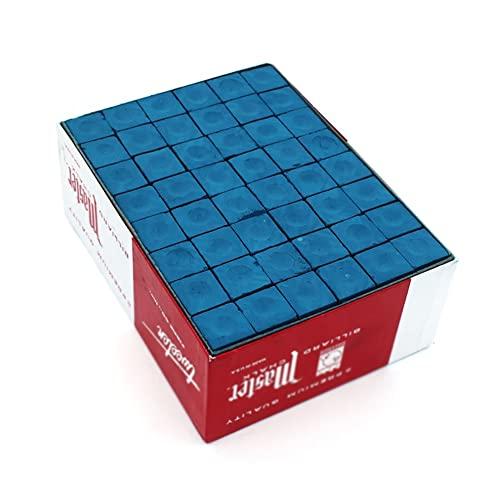 Master Gesso per Punta della Stecca, 144 Pezzi Autentico Triangolo Snooker o Gesso per Punta della Stecca da Biliardo, Polvere Antiscivolo per Sfregamento, per Biliardo Club Giochi da Tavolo blueoily