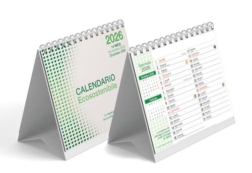 EURO PUBLISHING Calendario da Tavolo Ecosostenibile 14 mesi 2026 - da Novembre 25 a Dicembre 26