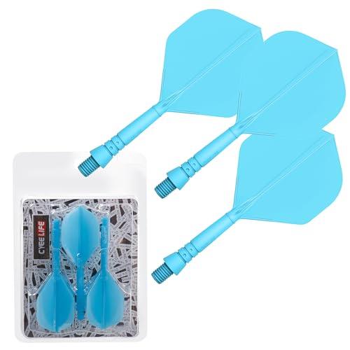 CyeeLife Albero per Freccette Integrato e Alette di Forma Standard, Accessorio per Freccette Nero/Rosso/Blu/Verde/Giallo (Blu-2BA)