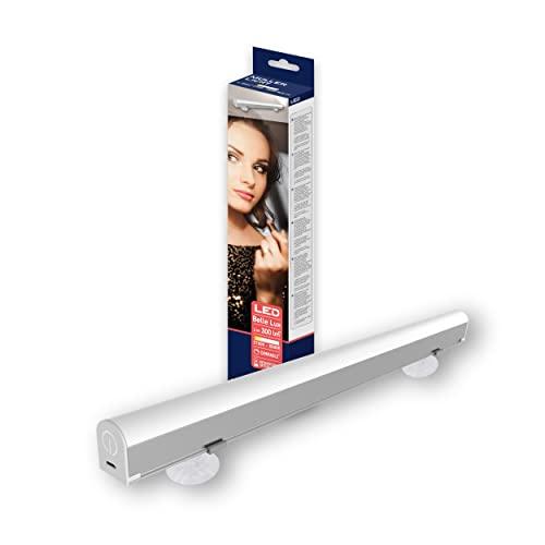 MÜLLER-LICHT Belle Lux - Luce da trucco a LED 30cm - cambio colore continuo con sensore: 2700K-6500K (luce calda fino a luce diurna) - dimmerabile - funzione memoria - multiuso - ventosa - 300lm