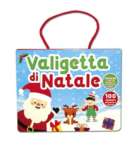 EURO PUBLISHING - Valigetta di Natale (include 2 libri da colorare+1 sticker book+100 stickers attacca e stacca)