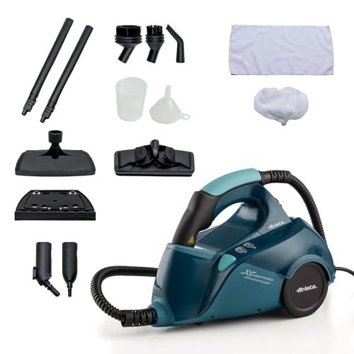 Ariete 4145 XVapor Comfort, Pulitore a vapore, Uccide 99,9% germi e batteri, Kit accessori, Vapore continuo 45', 1500W, 5 bar, Blu
