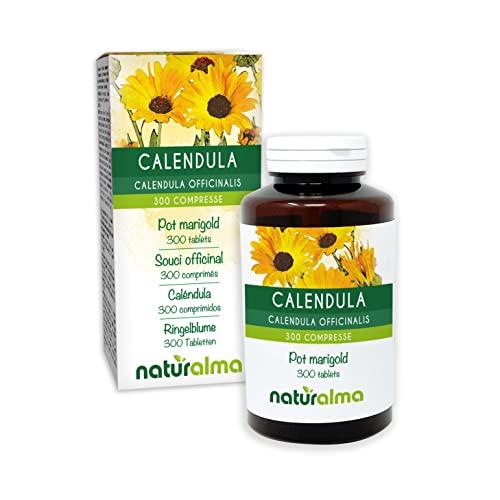Calendula (Calendula officinalis) capolini (fiori) Naturalma - 150 g - 300 compresse - Integratore alimentare - Naturale e Vegano