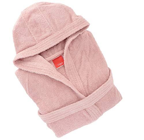 Gabel - Accappatoio adulto unisex in spugna di puro cotone idrofilo, tinta unita, peso spugna 380 gr/mq, ampie tasche, cintura e pratico cappuccio, anche come vestaglia.