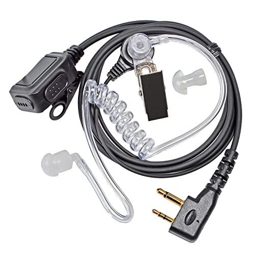 HYSHIKRA Cuffie Walkie Talkie, Auricolare compatibile con Midland G7 Pro G8 G9 Pro M24 M24 Plus M48 M99 G6 XT G7 XTR (1, Tubo Trasparente)