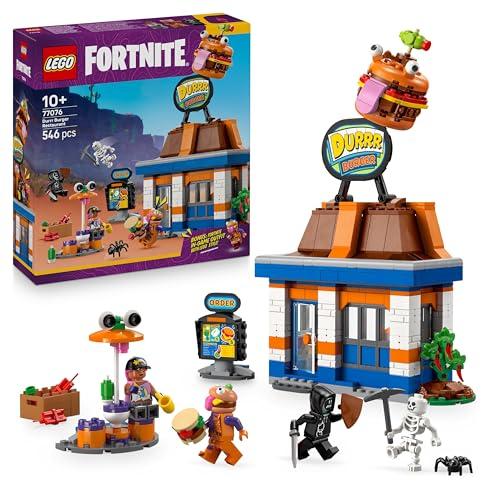 LEGO Fortnite Ristorante di Durrr Burger - Gioco Creativo con le Minifigure di Bombarola da Spiaggia, Manzo-boss e Makaber - Regalo per Gamer, Bambini e Bambine da 10 Anni in su da Collezione - 77076