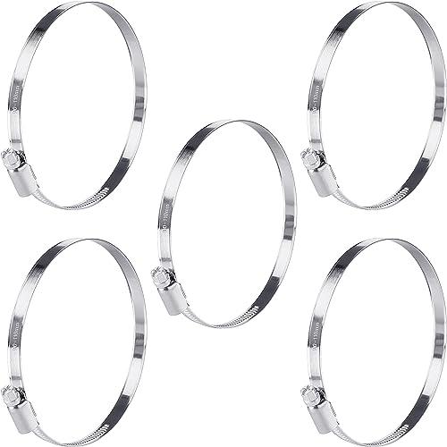 Poppstar Fascette stringitubo in acciaio inox 90-110mm con larghezza di banda 9mm, W2 (5 pezzi)