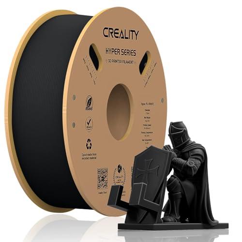 Creality Hyper Filamento PLA Nero, 1,75 mm 1 kg Filamento per Stampanti 3D per Stampa Veloce, Senza Intrecci, Forte Aderenza & Ottime Prestazioni di Sbalzo, Precisione Dimensionale ±0,03 mm