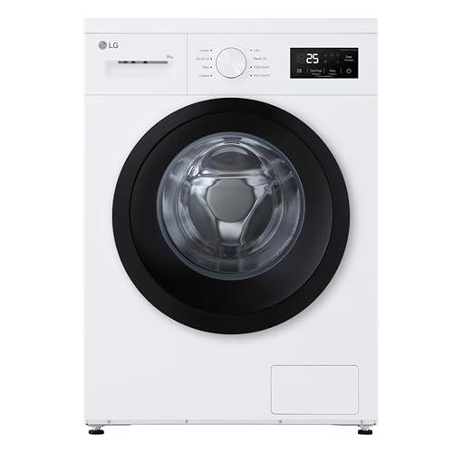 LG F4NA10S8NWK Lavatrice Slim 8 kg a Carica Frontale Serie A1, Classe A, 1400 Giri, Programma Igiene con Vapore, Top Rimovibile, Libera Installazione, Design Minimalista, White