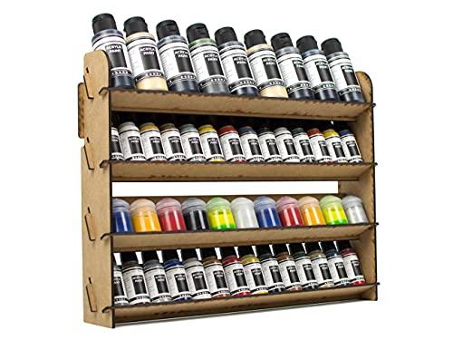 PROSCALE Porta colori acrilici per modellismo. Organizer colori modellismo Espositore per bottiglie colori modellismo Porta acrilici citadel vallejo Postazione pittura (Universal)