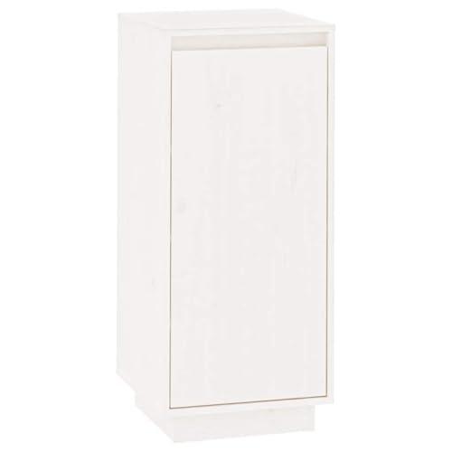 vidaXL Scarpiera Bianca 35x35x80 cm in Legno Massello di Pino