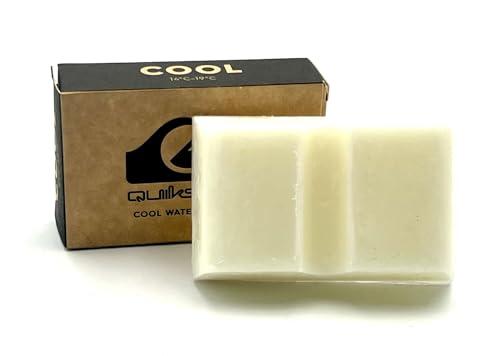 Quik Silver Surf Wax Cool Water – Premium Traction Surfboard Wax per 14 °C – 19 °C / 35 °F – 45 °F – Impugnatura a lunga durata per surf in acqua fredda