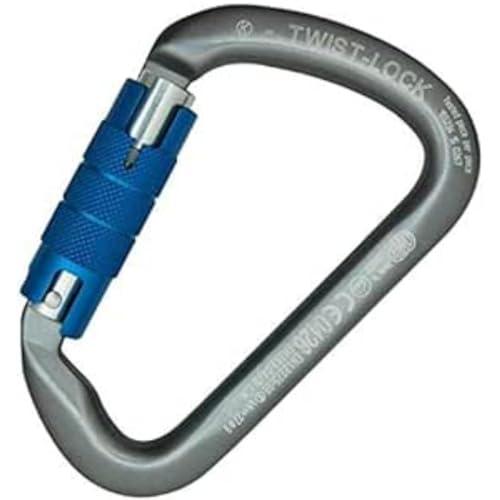 Kong. Large Multiuse Twist Lock a 2 Movimenti. Moschettone in Alluminio. Apertura Rapida. Chiusura Automatica. Sistema Keylock. Certificato CE EN 12275 UIAA. Made in Italy. Peso 78g