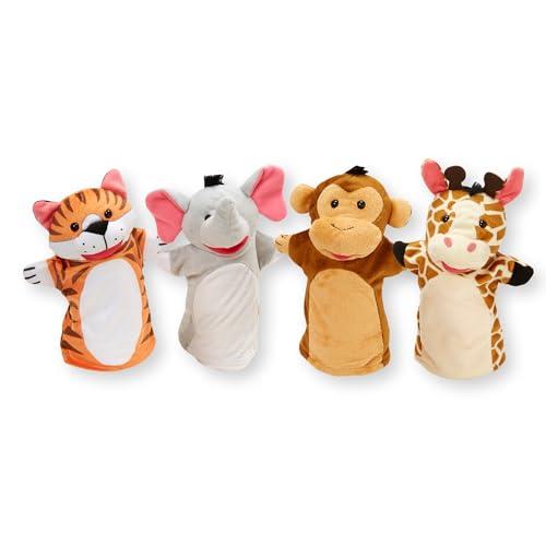 Melissa & Doug Marionette Da Mano Con Animali selvaggi Per Teatrino | Animali Giocattolo Per Bambini E Giochi Bambini 2 Anni In Su | E Burattini Da Mano