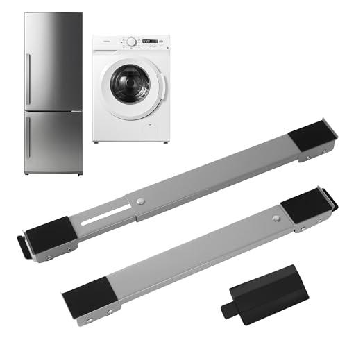 2 PCS Carrello Lavatrice,regolabile Sposta Mobili Con Ruote,Durevole,Con gomma antiscivolo Ruote Lavatrice,Adatto per lavatrici,frigoriferi,divani e armadi.Può sopportare 300 kg (Grigio)