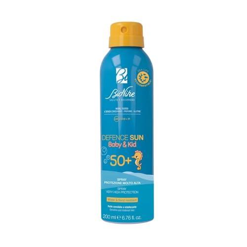 BioNike Defence Sun Baby & Kid - Protezione Solare Bambini Spray SPF 50+, Waterproof, Tecnologia Twist and Lock, Protegge e Ripara la Pelle Sensibile e Intollerante, 200 ml