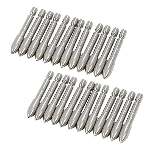 BICASTER Punte da tiro ID 4,2 mm per Punte di Freccia da incollare - 24 Pezzi (80grains)