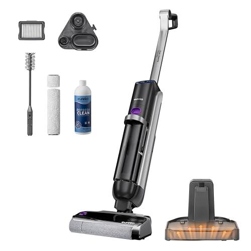 Eureka RapidWash NEW630 Aspirapolvere/Lavapavimenti Secco/Umido,Inclinazione fino a 170°,Asciugatura ad Aria Calda 60°,21.600pa,Autonomia 38 min,Autopulizia/Anti-groviglio,Doppio Serbatoio,Display LED