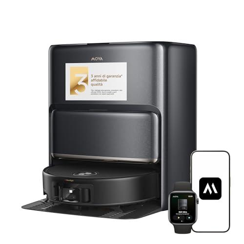 Mova Z60 Ultra Roller Complete Robot Aspirapolvere Lavapavimenti, 28000Pa, Dotato di Lavaggio HydroForce, Tecnologia AutoShield, Telaio LiftPro, Sistema StepMaster 2.0, Lavaggio con DuoSolution
