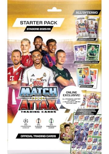 Topps UCC Match Attax 2025/26- Starter Pack - Esclusiva online! Contiene 48 carte più 4 carte esclusive e molto altro!