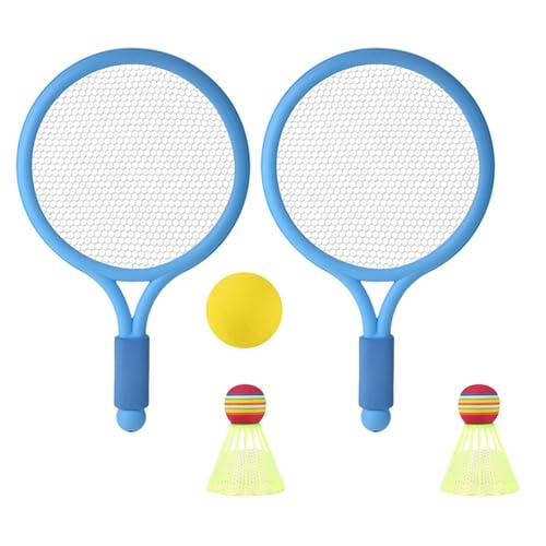 Btgghytr Set di racchette da tennis per bambini da 2 a 15 anni, racchetta da badminton con tennis e 2