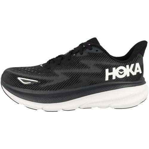 HOKA ONE ONE Clifton 9, Scarpe da Corsa su Strada Uomo, Nero (Black/White), 45 1/3 EU