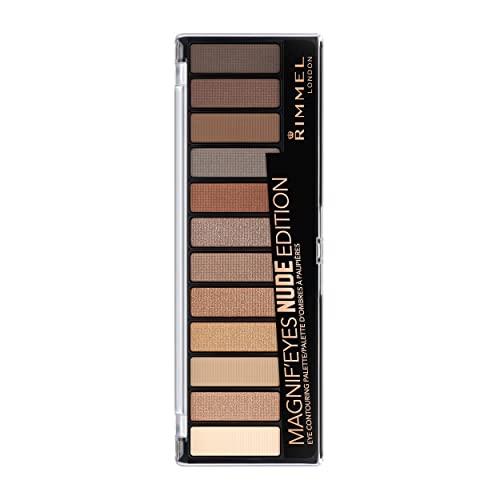 Rimmel London Palette Ombretti MagnifEyes, 12 Tonalità dal Doppio Utilizzo, Nude Edition