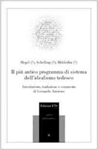 Il più antico programma di sistema dell'idealismo tedesco