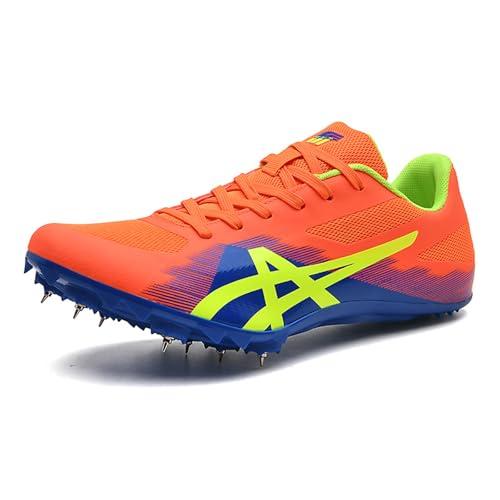 Scarpe di Atletica Leggera 8 Chiodi Unisex Chiodate Scarpe Scarpe per Atletica Leggero Antiscivolo Atletica Spikes Scarpe Sneakers Comode Scarpe Traspiranti Junior Sprint Spikes Salto in Lungo
