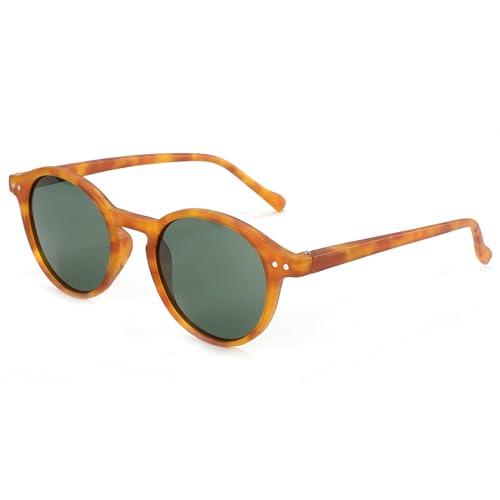 ZENOTTIC Occhiali da Sole Polarizzati Retrò Classici Rotondi Vintage Occhiali da Sole UV400 Montatura da Uomo e Donna