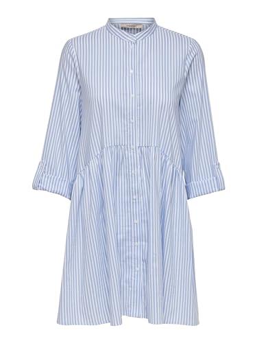 ONLY Onlditte Life Stripe 3/4 Dress Noos Wvn Vestito, Cloud Dancer, 36 Donna