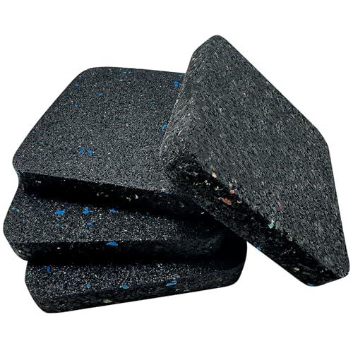 Xpieoyrm Tappeto antivibrazione, 4 pezzi ammortizzanti lavatrice, 9 cm x 9 cm tappetini antivibrazioni per tapis roulant, tappetino in gomma antiscivolo, Ridurre il Rumore Cuscinetti per Lavatrice