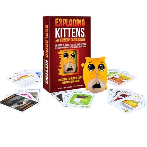 Exploding Kittens Cat Burglar, Gioco da Tavolo, 7+ Anni, 2-5 Giocatori, Edizione in Italiano