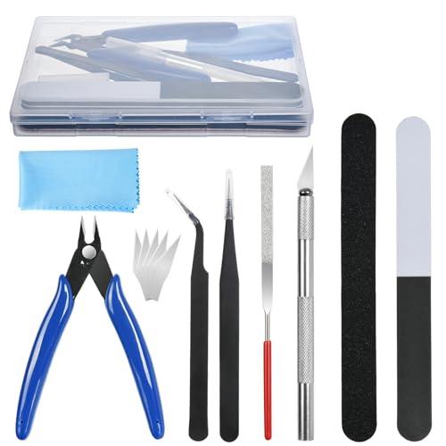 HOTUT Gundam Craft Set, 9 Pezzi Kit di Strumenti Base Modello, Modeler Strumenti di Base Hobby Building Tools Kit, Hobby Building Craft Set per Auto, Hobby Gunpla, Modello, Riparazione e Fissaggio
