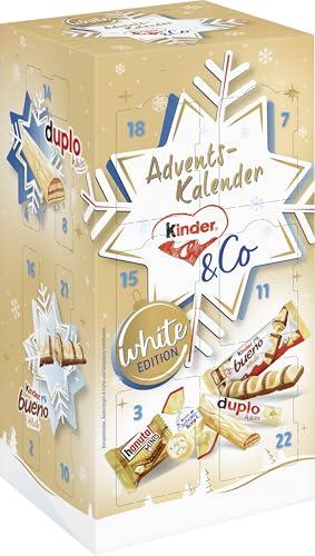 KINDER E CO WHITE CALENDARIO DELL'AVVENTO CON ALL'INTERNO TUTTO CIOCCOLATO BIANCO-PRODOTTO INTROVABILE