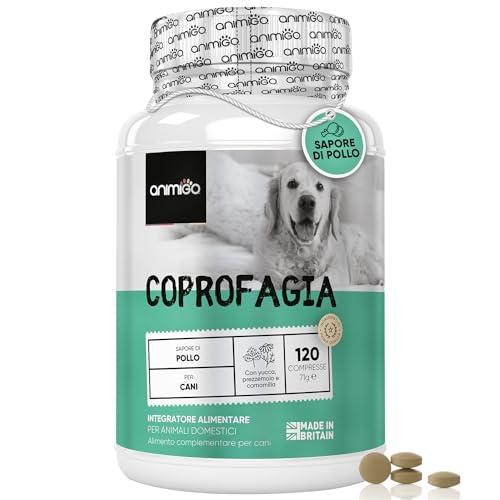 Disabituante per Cani - 120 Compresse Appetibili al Sapore di Pollo per Coprofagia Cani, Benessere Intestinale, Miscela di Enzimi e Probiotici - Disabituante Cani per Coprofagia, Integratori per Cani