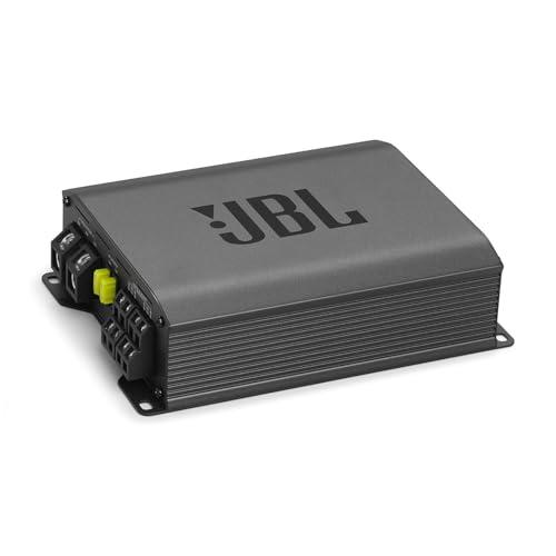 JBL Stage GT 60041 amplificatore 4 canali Class-AB, 4x60 W RMS @4 ohm, 4x80 W @2 ohm, 2x160 W ponte, full-range auto, filtri passa-alto/basso, gamma 20 Hz–20 kHz, compatto