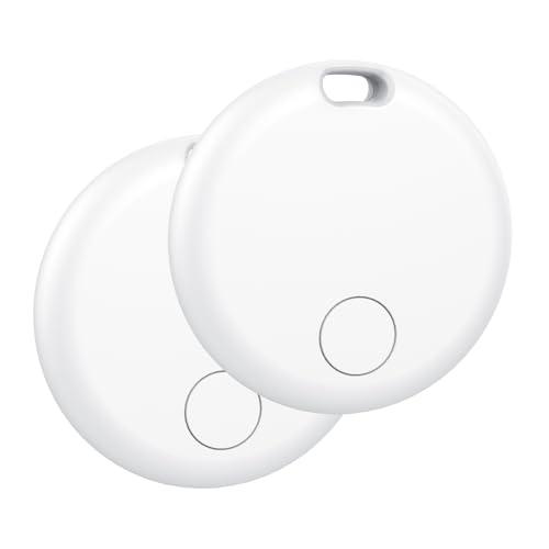 Smart Tracker 2 Pezzi, Funziona con Apple Dov'è (Solo iOS), Localizzatore Bluetooth Trova Oggetti 365 Giorni, Batteria Sostituibile, Impermeabile IP67, Chiavi/Portafoglio/Bagagli/Valigie（weTag mini）