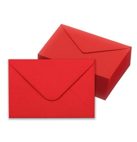 IPEA Buste Rosse con Cartoncino Interno Rosso - 20 Pezzi - Biglietti 14 X 9 cm con Cartoncino per Regali di Natale, Eventi, Festività Natalizie, Compleanno - Bustine per gli Auguri - Lettere